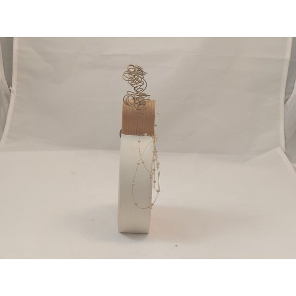 Wooden angel with copper wired hair ANGELS ARE OFTEN DISGUISED AS FRIENDS 8" - Picture 3 of 6